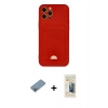 MARSİLYAN™- iPhone 12 Pro Max Kılıf Vadi Çizgi Prime - Siyah 6D Mat Seramik Hayalet Nano Ekran Koruyucu + Gökkuşağı Shine Kamera Lens Koruma Cam