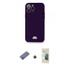 MARSİLYAN™- iPhone 12 Pro Max Kılıf Vadi Çizgi Prime - Siyah 6D Mat Seramik Hayalet Nano Ekran Koruyucu + Metal Kamera Lens Koruma Cam - GD