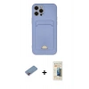 MARSİLYAN™- iPhone 12 Pro Max Kılıf Vadi Çizgi Prime - Siyah 6D Mat Seramik Hayalet Nano Ekran Koruyucu + Pembe Shine Kamera Lens Koruma Cam
