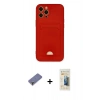 MARSİLYAN™- iPhone 12 Pro Max Kılıf Vadi Çizgi Prime - Siyah 6D Mat Seramik Hayalet Nano Ekran Koruyucu + Metal Kamera Lens Koruma Cam - GD