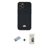 MARSİLYAN™- iPhone 12 Pro Max Kılıf Vadi Çizgi Prime - Siyah 6D Mat Seramik Hayalet Nano Ekran Koruyucu + Shine Kamera Lens Koruma Cam - MI