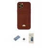 MARSİLYAN™- iPhone 12 Pro Max Kılıf Vadi Çizgi Prime - Siyah 6D Mat Seramik Hayalet Nano Ekran Koruyucu + Gümüş Shine Kamera Lens Koruma Cam