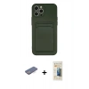 MARSİLYAN™- iPhone 12 Pro Max Kılıf Vadi Çizgi Prime - Siyah 6D Mat Seramik Hayalet Nano Ekran Koruyucu + Renkli Kamera Lens Koruma Cam - MI