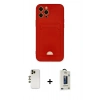 MARSİLYAN™- iPhone 12 Pro Max Kılıf Vadi Çizgi Prime - Siyah Bilvis Hayalet Cam Ekran Koruyucu + Shine Kamera Lens - GD
