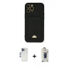 MARSİLYAN™- iPhone 12 Pro Max Kılıf Vadi Çizgi Prime - Siyah Bilvis Hayalet Cam Ekran Koruyucu + Shine Kamera Lens - LT