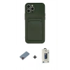 MARSİLYAN™- iPhone 12 Pro Max Kılıf Vadi Çizgi Prime - Siyah Bilvis Hayalet Cam Ekran Koruyucu + Metal Kamera Lens Koruma Cam - KI