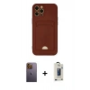 MARSİLYAN™- iPhone 12 Pro Max Kılıf Vadi Çizgi Prime - Siyah Bilvis Hayalet Cam Ekran Koruyucu + Neon Fosforlu Kamera Lens - SI