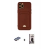 MARSİLYAN™- iPhone 12 Pro Max Kılıf Vadi Çizgi Prime - Siyah Bilvis Hayalet Cam Ekran Koruyucu + Renkli Kamera Lens Koruma Cam - SI