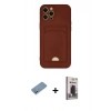 MARSİLYAN™- iPhone 12 Pro Max Kılıf Vadi Çizgi Prime - Siyah Bilvis Hayalet Cam Ekran Koruyucu + Shine Kamera Lens Koruma Cam - GS