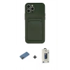 MARSİLYAN™- iPhone 12 Pro Max Kılıf Vadi Çizgi Prime - Siyah Bilvis Hayalet Cam Ekran Koruyucu + Shine Kamera Lens Koruma Cam - GD