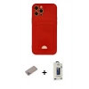 MARSİLYAN™- iPhone 12 Pro Max Kılıf Vadi Çizgi Prime - Siyah Bilvis Hayalet Cam Ekran Koruyucu + Shine Kamera Lens Koruma Cam - SABE