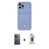 MARSİLYAN™- iPhone 12 Pro Max Kılıf Vadi Çizgi Prime - Siyah Bilvis Hayalet Cam Ekran Koruyucu + Neon Fosforlu Kamera Lens - YL