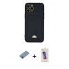 MARSİLYAN™- iPhone 12 Pro Max Kılıf Vadi Çizgi Prime - Siyah Joko 5D Cam + Shine Kamera Lens Koruma Cam - GI