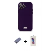 MARSİLYAN™- iPhone 12 Pro Max Kılıf Vadi Çizgi Prime - Siyah Joko 5D Cam + Metal Kamera Lens Koruma Cam - GD
