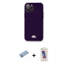 MARSİLYAN™- iPhone 12 Pro Max Kılıf Vadi Çizgi Prime - Siyah Joko 5D Cam + Shine Kamera Lens Koruma Cam - MI