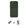MARSİLYAN™- iPhone 12 Pro Max Kılıf Vadi Çizgi Prime - Siyah Joko 5D Cam + Shine Kamera Lens Koruma Cam - SH