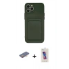 MARSİLYAN™- iPhone 12 Pro Max Kılıf Vadi Çizgi Prime - Siyah Joko 5D Cam + Renkli Kamera Lens Koruma Cam - TU