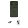 MARSİLYAN™- iPhone 12 Pro Max Kılıf Vadi Çizgi Prime - Siyah Joko 5D Cam + Renkli Kamera Lens Koruma Cam - YL