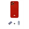 MARSİLYAN™- iPhone 12 Pro Max Kılıf Vadi Çizgi Prime - Siyah Joko Magic 5D Cam + Gold Metal Kamera Lens Koruma Cam