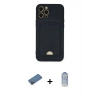 MARSİLYAN™- iPhone 12 Pro Max Kılıf Vadi Çizgi Prime - Siyah Joko Magic 5D Cam + Shine Kamera Lens Koruma Cam - GD