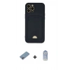 MARSİLYAN™- iPhone 12 Pro Max Kılıf Vadi Çizgi Prime - Siyah Joko Magic 5D Cam + Shine Kamera Lens Koruma Cam - GI