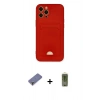 MARSİLYAN™- iPhone 12 Pro Max Kılıf Vadi Çizgi Prime - Siyah Joko Magic 5D Hayalet Cam + Gold Metal Kamera Lens Koruma Cam