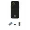 MARSİLYAN™- iPhone 12 Pro Max Kılıf Vadi Çizgi Prime - Siyah Joko Magic 5D Hayalet Cam + Metal Kamera Lens Koruma Cam - KI