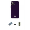 MARSİLYAN™- iPhone 12 Pro Max Kılıf Vadi Çizgi Prime - Siyah Joko Magic 5D Hayalet Cam + Shine Kamera Lens Koruma Cam - SH