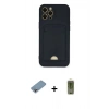 MARSİLYAN™- iPhone 12 Pro Max Kılıf Vadi Çizgi Prime - Siyah Joko Magic 5D Hayalet Cam + Shine Kamera Lens Koruma Cam - GI
