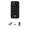 MARSİLYAN™- iPhone 12 Pro Max Kılıf Vadi Çizgi Prime - Siyah Joko Magic 5D Hayalet Cam + Shine Kamera Lens Koruma Cam - GI