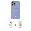 MARSİLYAN™- iPhone 12 Pro Max Kılıf Vadi Çizgi Prime - Siyah Mat Seramik Nano Ekran Koruyucu + Shine Kamera Lens - LT