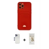 MARSİLYAN™- iPhone 12 Pro Max Kılıf Vadi Çizgi Prime - Siyah Mat Seramik Nano Ekran Koruyucu + Shine Kamera Lens - LT