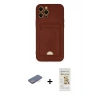 MARSİLYAN™- iPhone 12 Pro Max Kılıf Vadi Çizgi Prime - Siyah Mat Seramik Nano Ekran Koruyucu + Renkli Kamera Lens Koruma Cam - MI