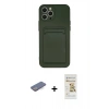 MARSİLYAN™- iPhone 12 Pro Max Kılıf Vadi Çizgi Prime - Siyah Mat Seramik Nano Ekran Koruyucu + Renkli Kamera Lens Koruma Cam - MI