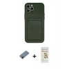 MARSİLYAN™- iPhone 12 Pro Max Kılıf Vadi Çizgi Prime - Siyah Mat Seramik Nano Ekran Koruyucu + Shine Kamera Lens Koruma Cam - SH