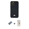 MARSİLYAN™- iPhone 12 Pro Max Kılıf Vadi Çizgi Prime - Siyah Mat Seramik Nano Ekran Koruyucu + Shine Kamera Lens Koruma Cam - SH