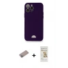 MARSİLYAN™- iPhone 12 Pro Max Kılıf Vadi Çizgi Prime - Siyah Mat Seramik Nano Ekran Koruyucu + Shine Kamera Lens Koruma Cam - SABE