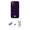 MARSİLYAN™- iPhone 12 Pro Max Kılıf Vadi Çizgi Prime - Siyah Mat Seramik Nano Ekran Koruyucu + Shine Kamera Lens Koruma Cam - GI