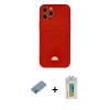 MARSİLYAN™- iPhone 12 Pro Max Kılıf Vadi Çizgi Prime - Siyah Polymer Nano Ekran Koruyucu + Shine Kamera Lens Koruma Cam - GI