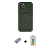MARSİLYAN™- iPhone 12 Pro Max Kılıf Vadi Çizgi Prime - Siyah Polymer Nano Ekran Koruyucu + Shine Kamera Lens Koruma Cam - GI