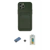 MARSİLYAN™- iPhone 12 Pro Max Kılıf Vadi Çizgi Prime - Siyah Polymer Nano Ekran Koruyucu + Shine Kamera Lens Koruma Cam - GD
