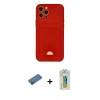 MARSİLYAN™- iPhone 12 Pro Max Kılıf Vadi Çizgi Prime - Siyah Polymer Nano Ekran Koruyucu + Shine Kamera Lens Koruma Cam - GD
