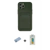 MARSİLYAN™- iPhone 12 Pro Max Kılıf Vadi Çizgi Prime - Siyah Polymer Nano Ekran Koruyucu + Shine Kamera Lens Koruma Cam - MI