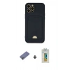 MARSİLYAN™- iPhone 12 Pro Max Kılıf Vadi Çizgi Prime - Siyah Polymer Nano Ekran Koruyucu + Metal Kamera Lens Koruma Cam - GD