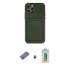 MARSİLYAN™- iPhone 12 Pro Max Kılıf Vadi Çizgi Prime - Siyah Polymer Nano Ekran Koruyucu + Metal Kamera Lens Koruma Cam - GD