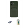 MARSİLYAN™- iPhone 12 Pro Max Kılıf Vadi Çizgi Prime - Siyah Polymer Nano Ekran Koruyucu + Renkli Kamera Lens Koruma Cam - YL