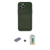 MARSİLYAN™- iPhone 12 Pro Max Kılıf Vadi Çizgi Prime - Siyah Polymer Nano Ekran Koruyucu + Renkli Kamera Lens Koruma Cam - SI
