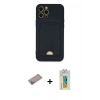 MARSİLYAN™- iPhone 12 Pro Max Kılıf Vadi Çizgi Prime - Siyah Polymer Nano Ekran Koruyucu + Shine Kamera Lens Koruma Cam - SABE