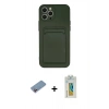 MARSİLYAN™- iPhone 12 Pro Max Kılıf Vadi Çizgi Prime - Siyah Polymer Nano Ekran Koruyucu + Shine Kamera Lens Koruma Cam - PE