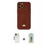 MARSİLYAN™- iPhone 12 Pro Max Kılıf Vadi Çizgi Prime - Siyah Polymer Nano Ekran Koruyucu + Shine Kamera Lens - GD